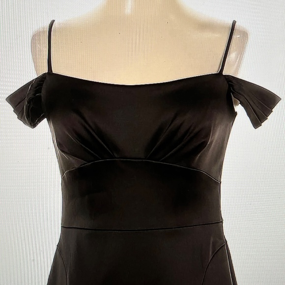 David Meister Cold Shoulder Cocktail Dress Black Sz14 - Picture 3 of 14